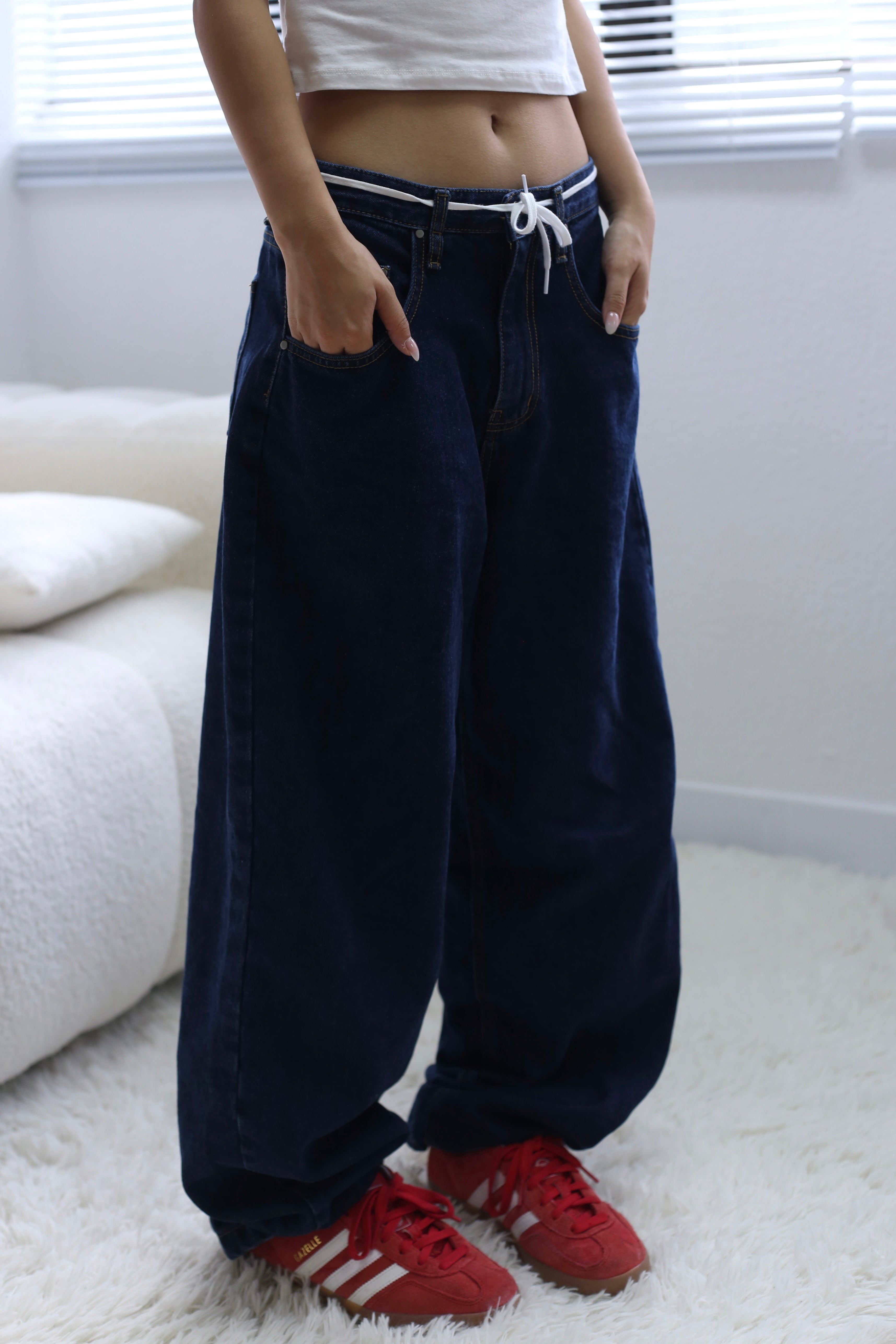【原色彎刀牛仔褲】Classical Blue Barrel Jeans