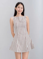 【🇻🇳越南連線】Striped Boat Neck Mini Dress