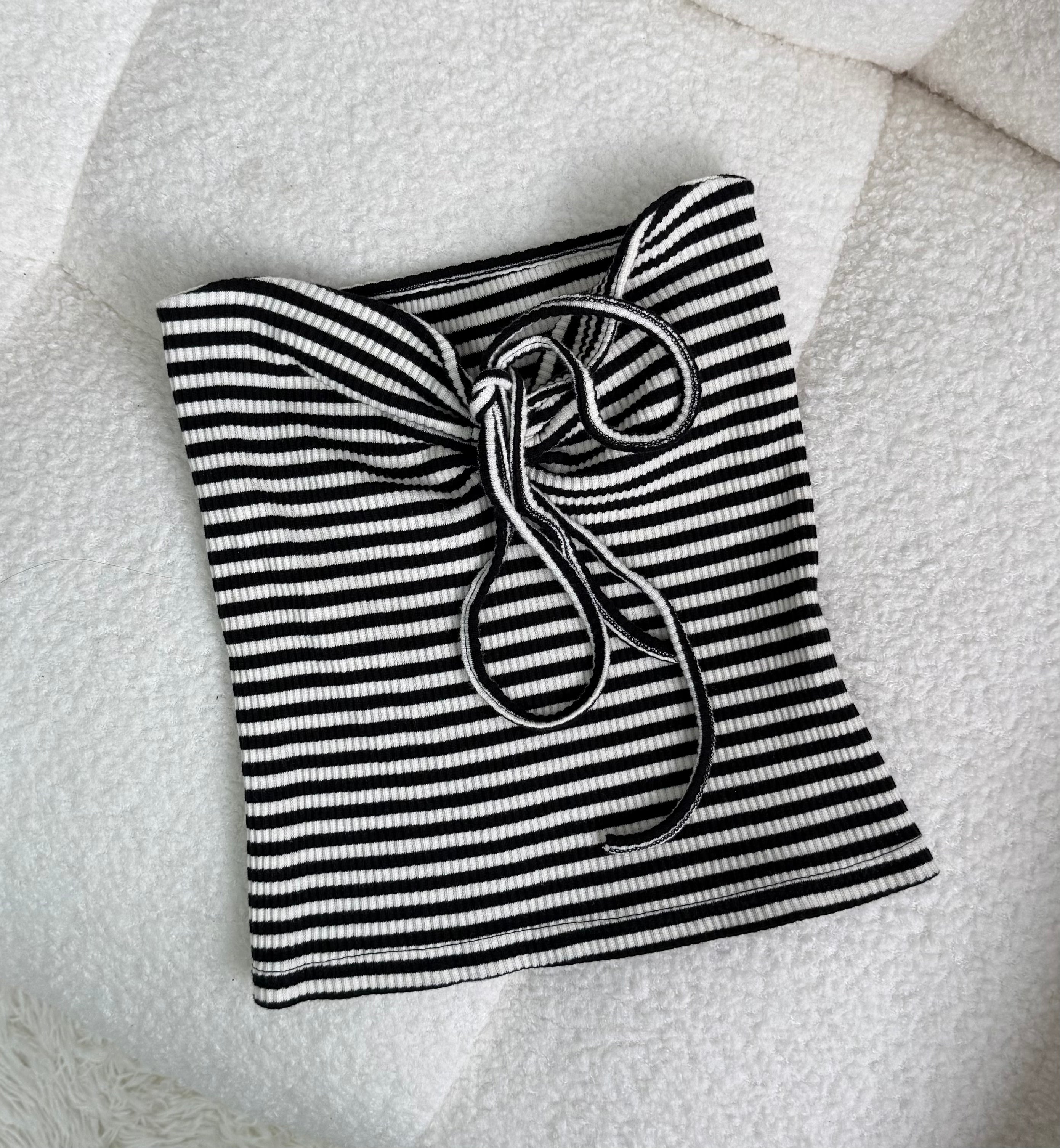 【一衣两穿~平價解鎖高級感】Striped 2 Way Tube Top