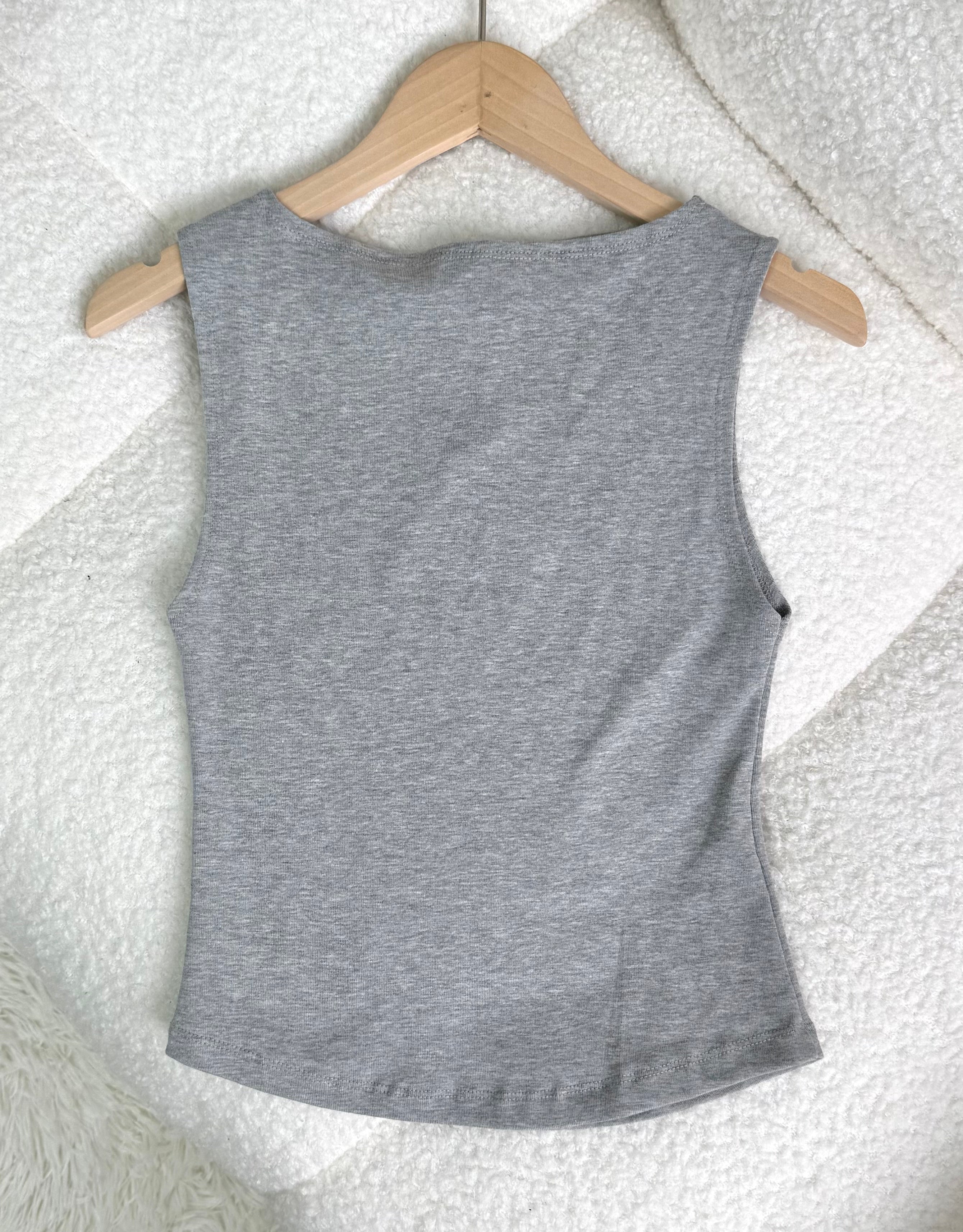 #T240【店主自留款! 10/10入膊背心】Basic Solid Boat Neck Tank Top