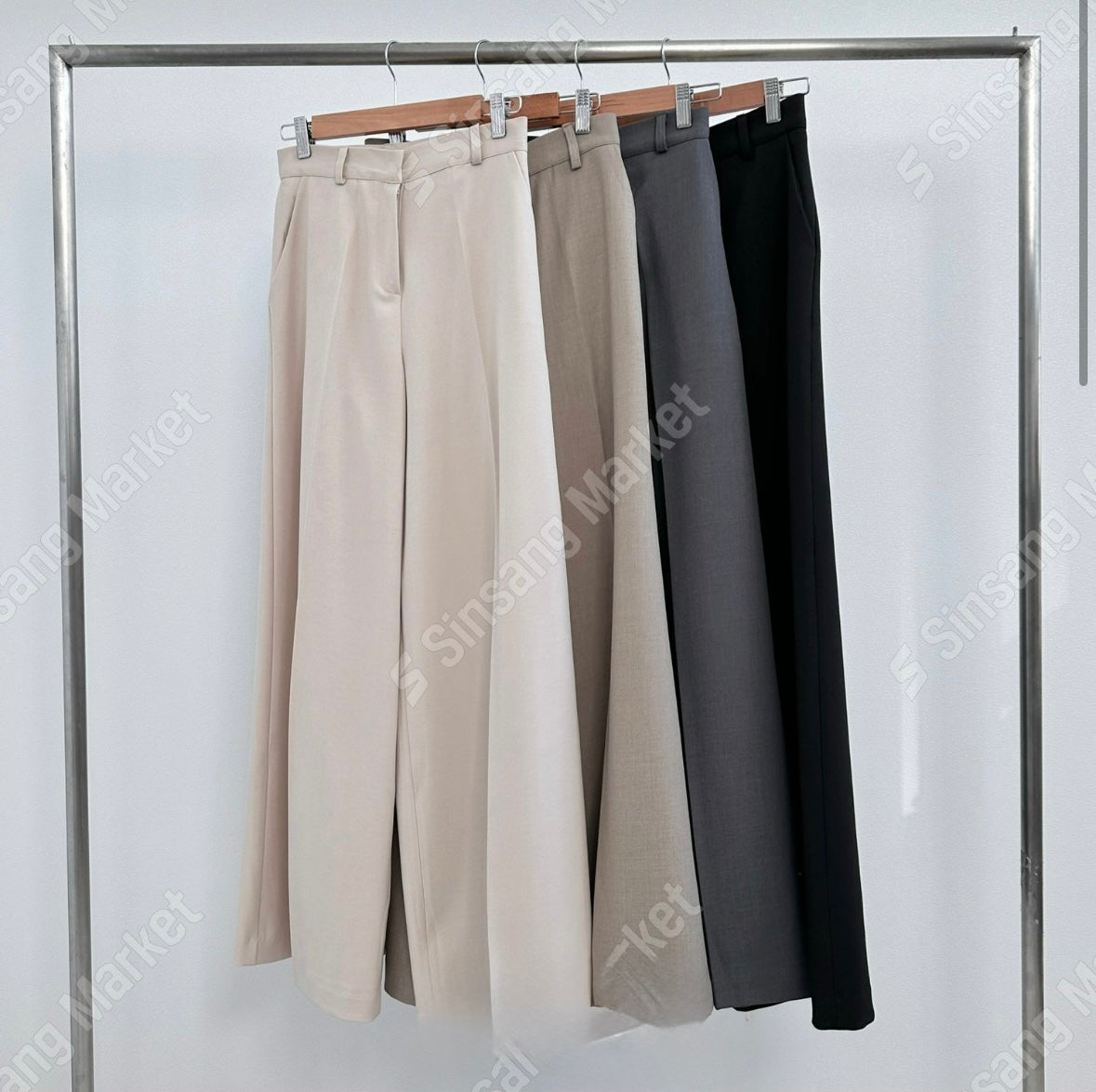 【銷量破百✨立體剪裁垂墜感十足】Solid High Waist Suit Pants