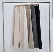 【銷量破百✨立體剪裁垂墜感十足】Solid High Waist Suit Pants