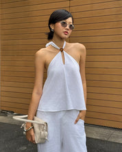 Lily Halter Top(Premium Linen)
