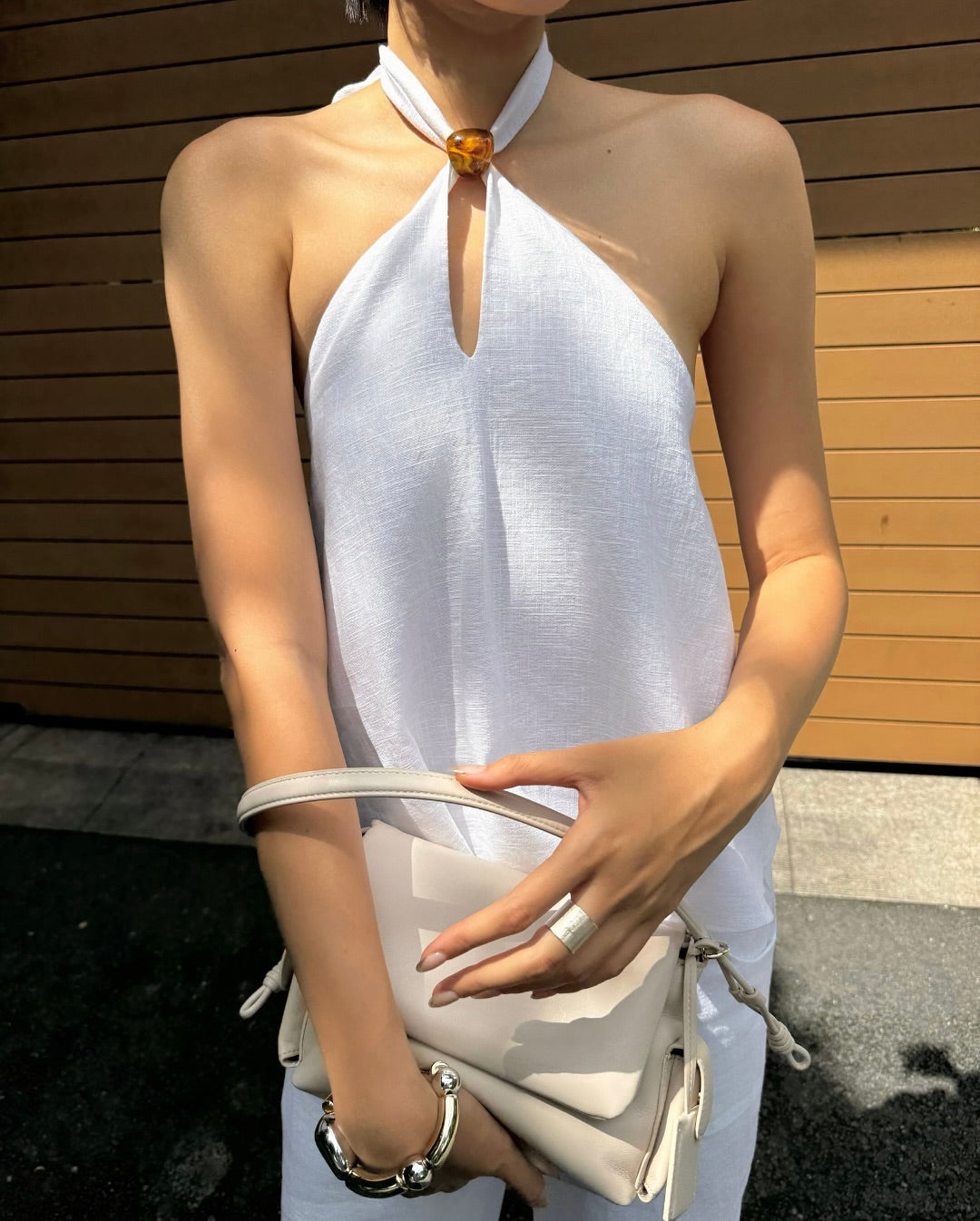 Lily Halter Top(Premium Linen)
