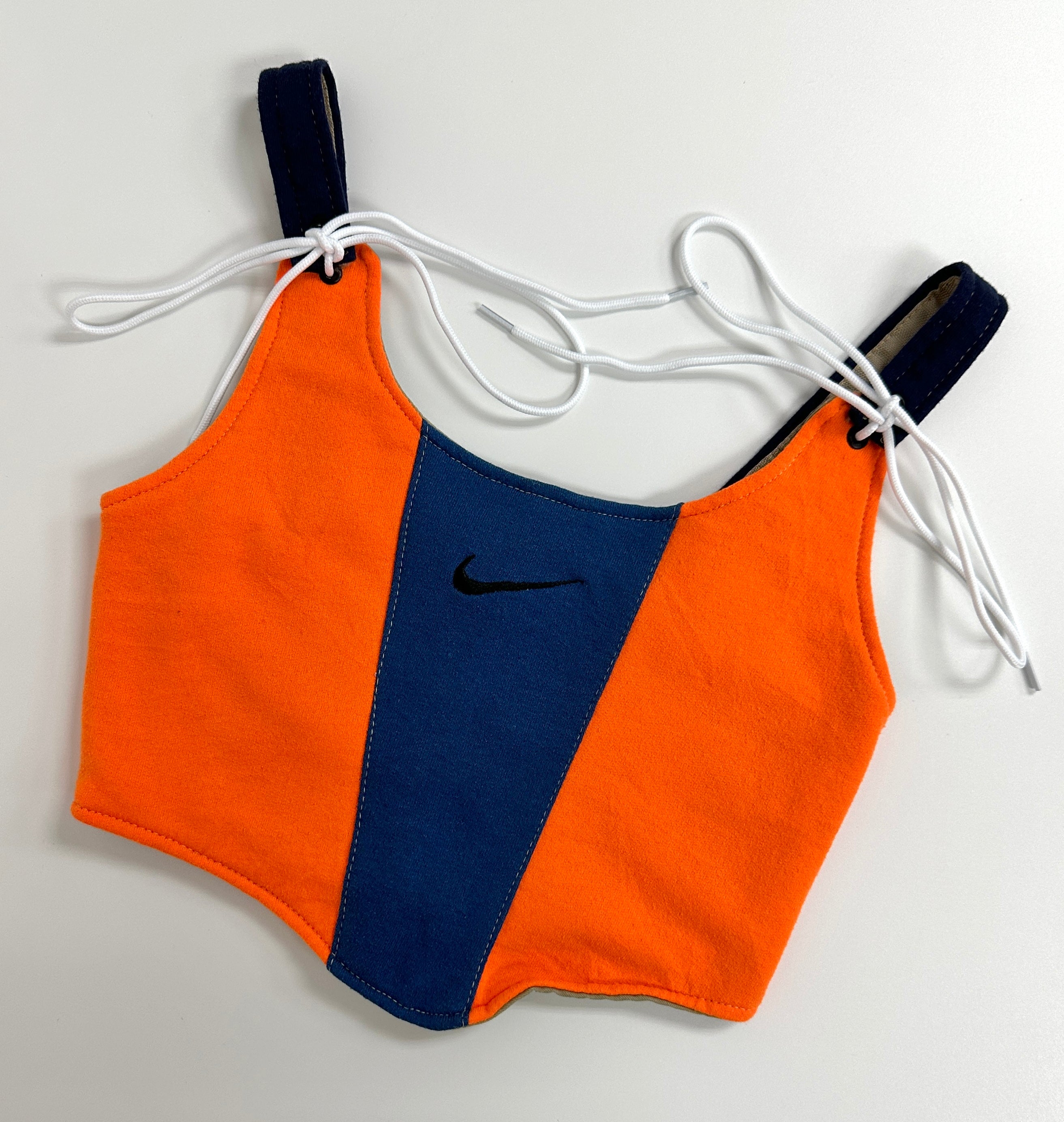 #T040 - Remade Nike Orange&Blue Corset