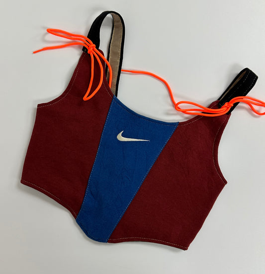 #T046 - Remade Nike Red&Blue Corset