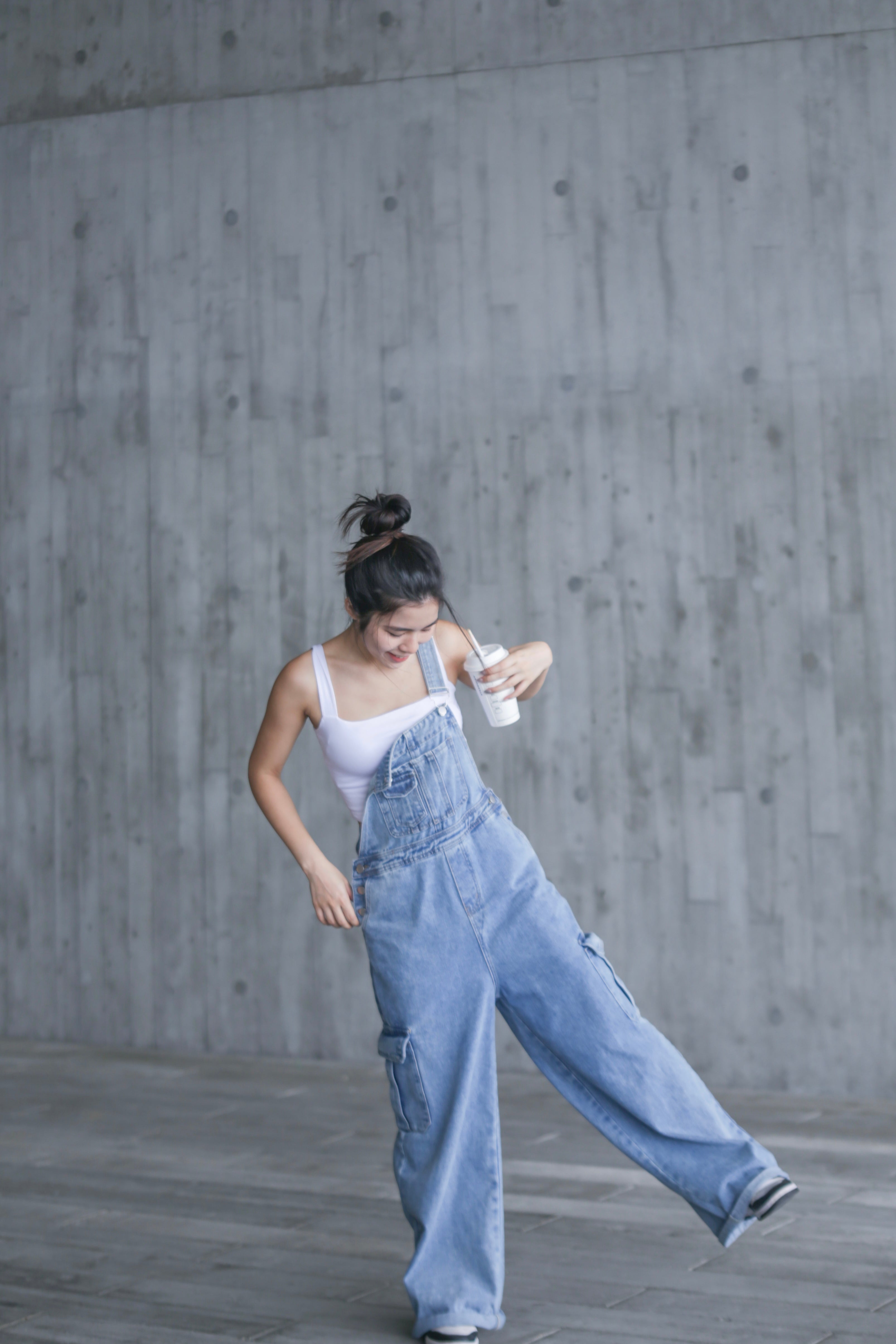 【超推薦款式🫶🏻】Solid Denim Overall Jumpsuit