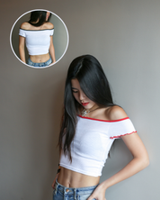 【Basic款item必入！】Elke Off Shoulder Top