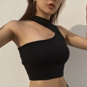 90S Aesthetic Slim Black Tank Top