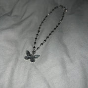 Silvery Butterfly Necklace