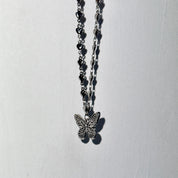 Silvery Butterfly Necklace