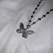 Silvery Butterfly Necklace