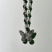 Silvery Butterfly Necklace