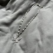 Silvery Butterfly Necklace