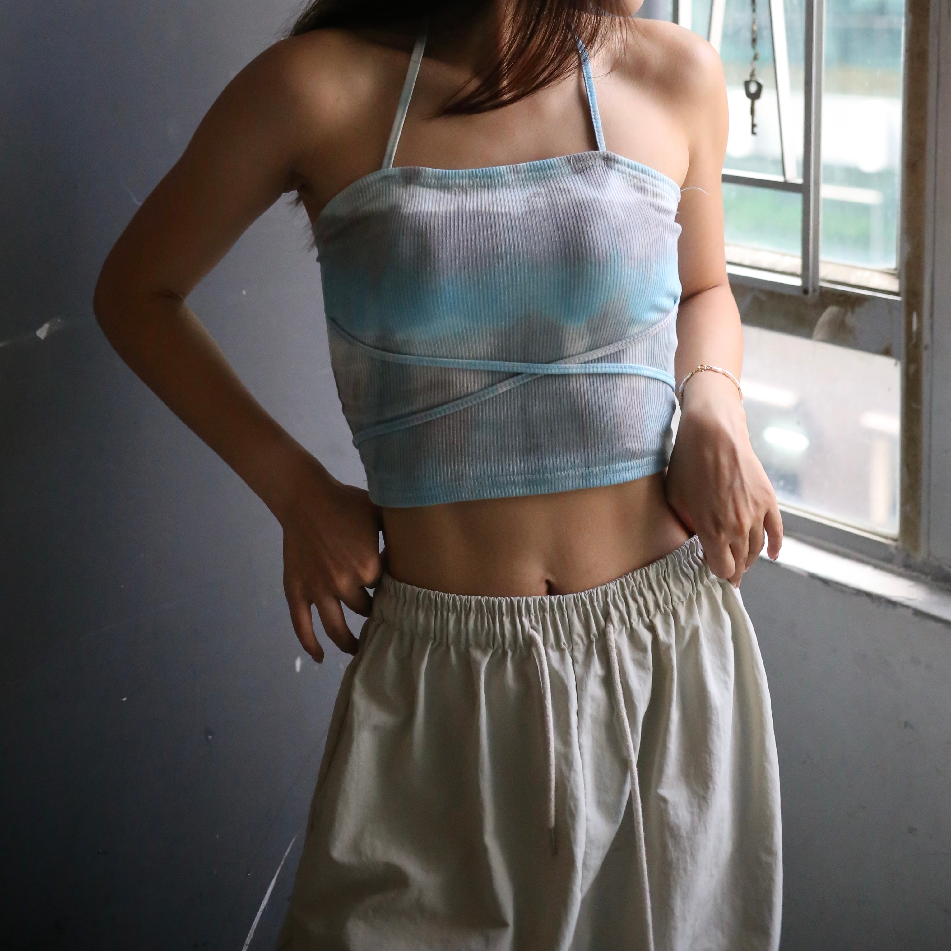 【SS23】Tie-Dye Crossed Tube Top