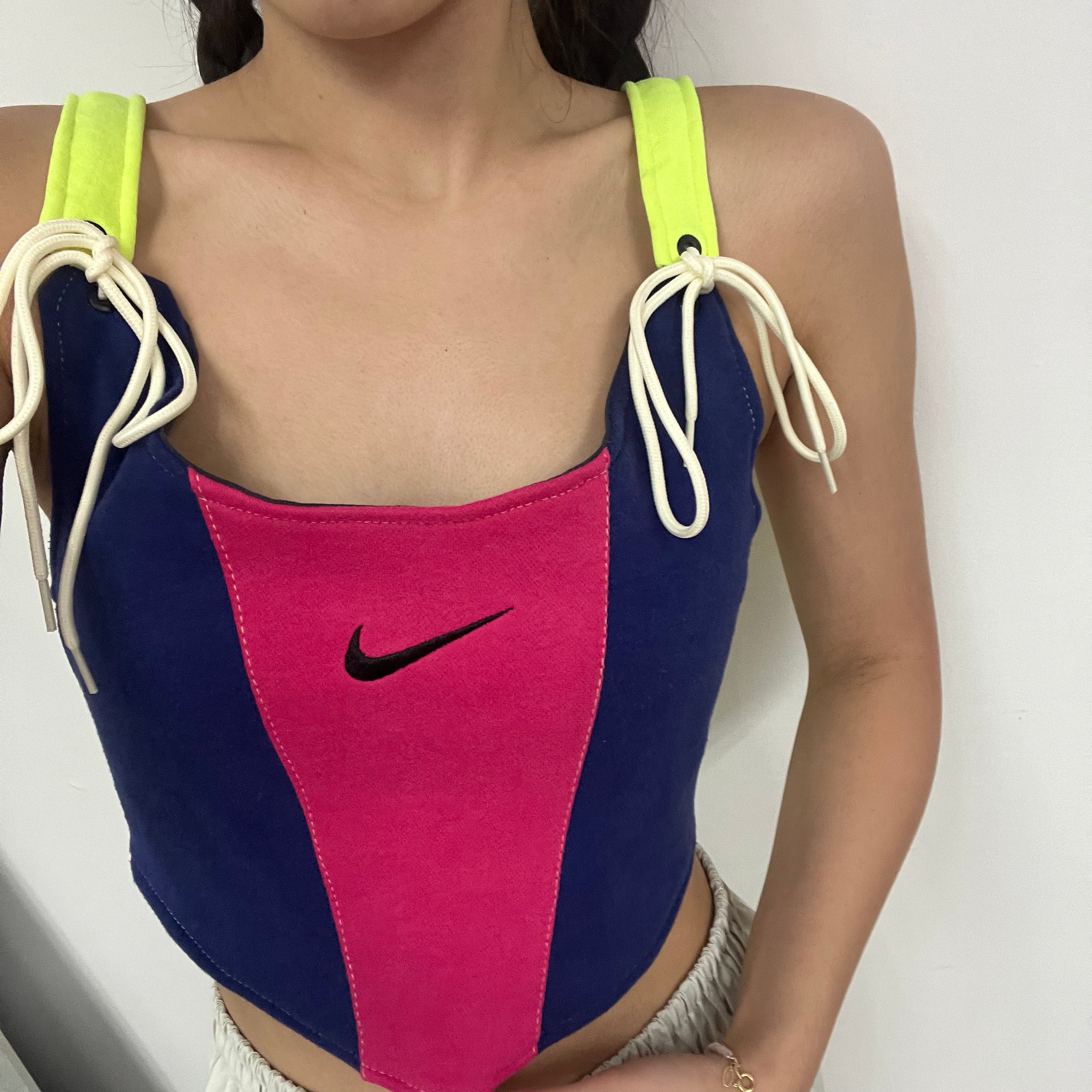 #T043 - Remade Nike Blue&Pink Corset