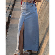 Isla Slit Denim Skirt