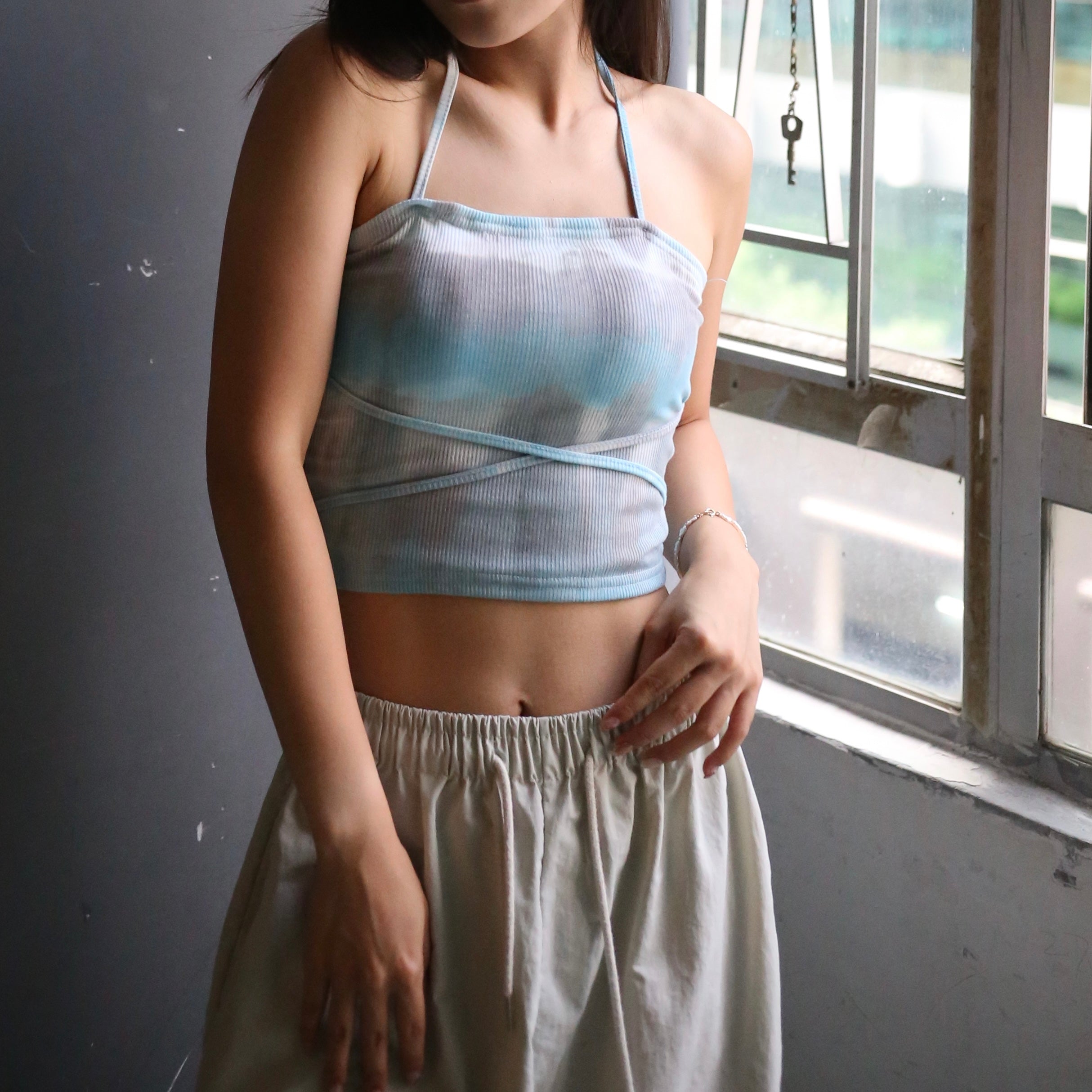 【SS23】Tie-Dye Crossed Tube Top