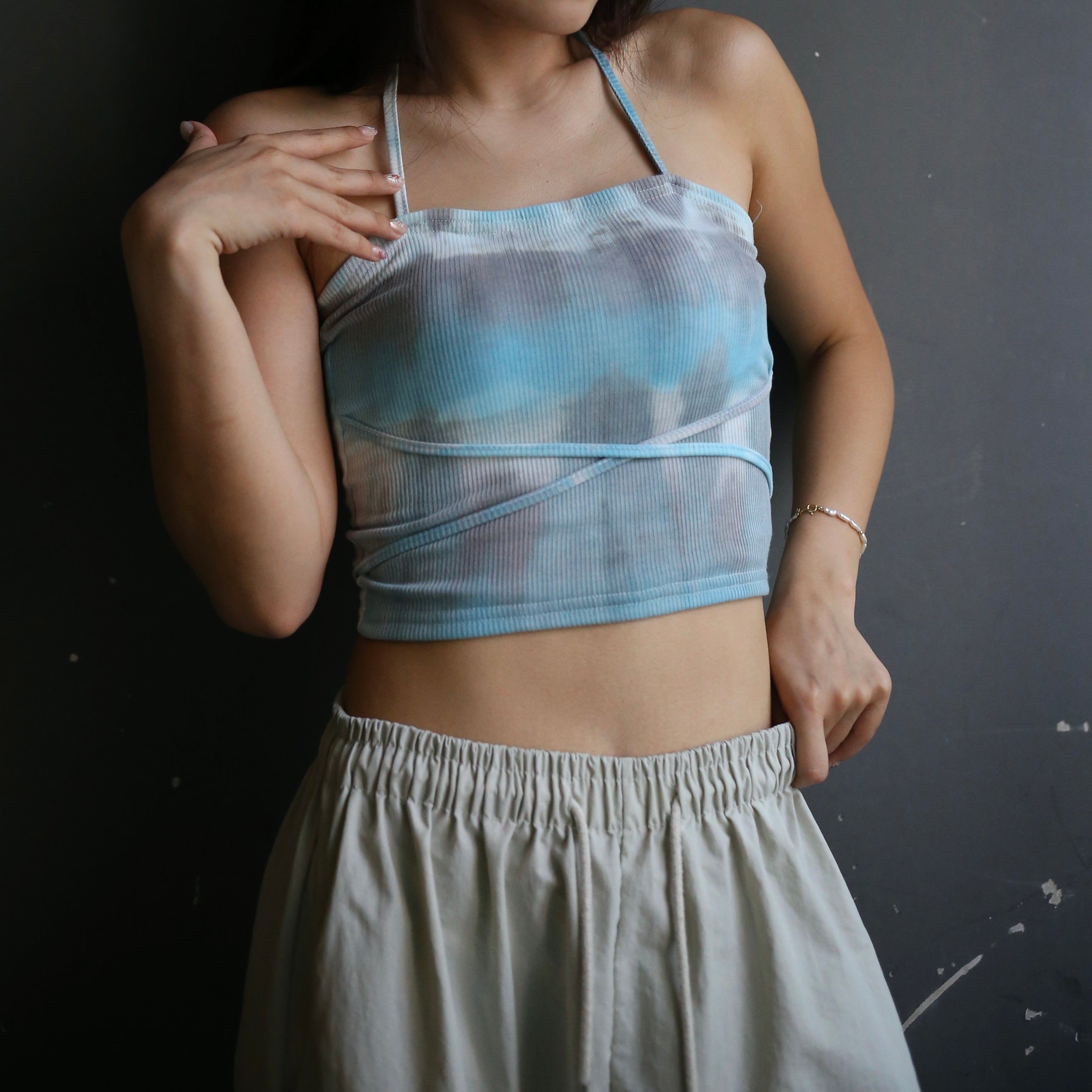 【SS23】Tie-Dye Crossed Tube Top