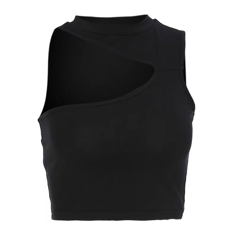 90S Aesthetic Slim Black Tank Top