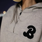 Letter B Half Zip Hoodie