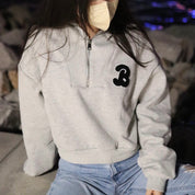 Letter B Half Zip Hoodie