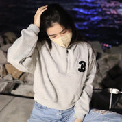 Letter B Half Zip Hoodie
