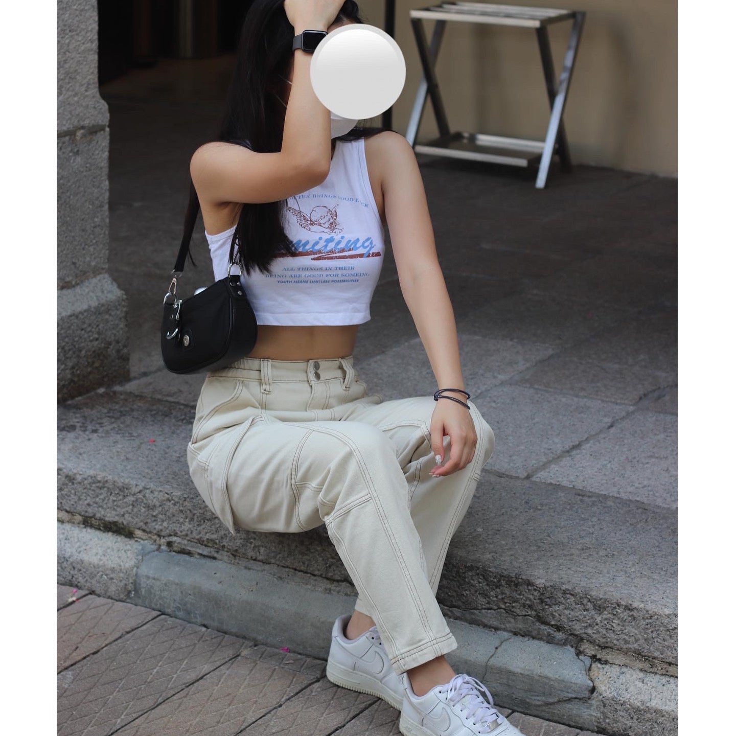 Ines High Waist Cargo Jeans