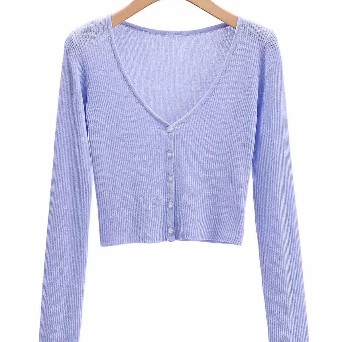 Romona Button Front V Neck Cardigan
