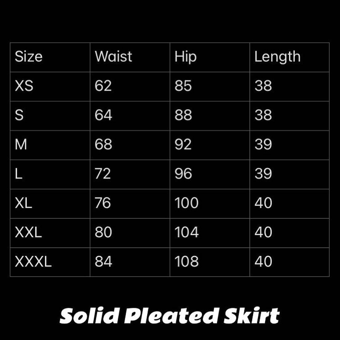 Solid Pleated Skirt