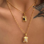 Squared Abigail Gem Necklace