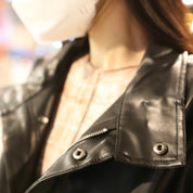 Oversized Pocket Leather Jacket