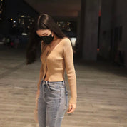 Tamiles Squared Neck Cardigan