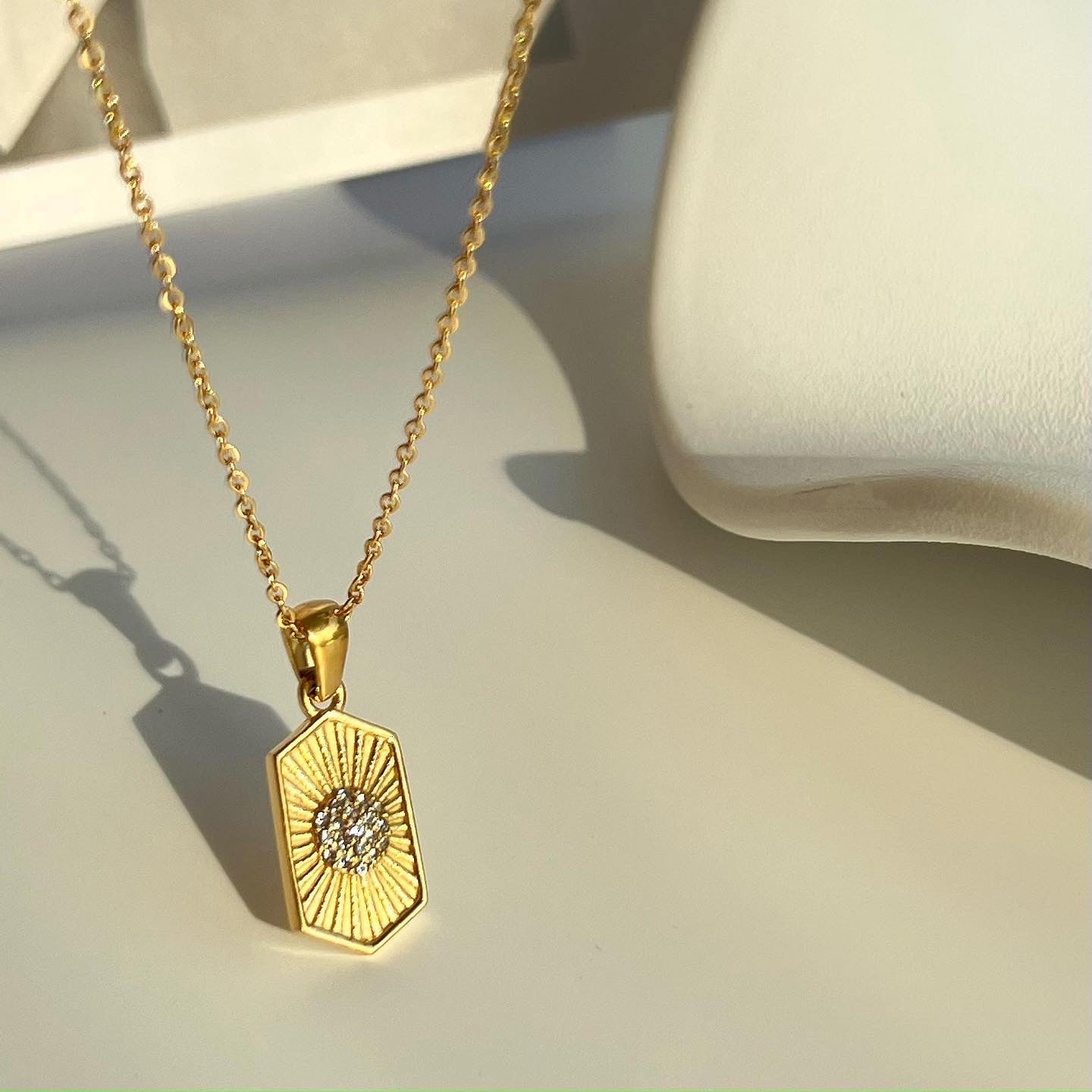 Squared Pendant Necklace