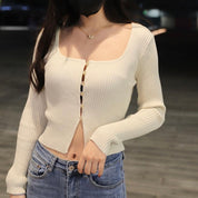 Tamiles Squared Neck Cardigan
