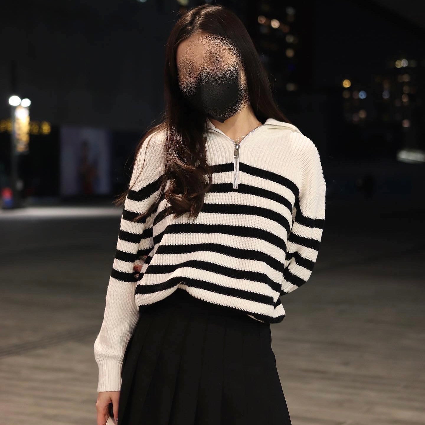 Gemma Half Sleeve Stripped Cardigan
