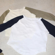Colour Block Long Sleeve Crop Top