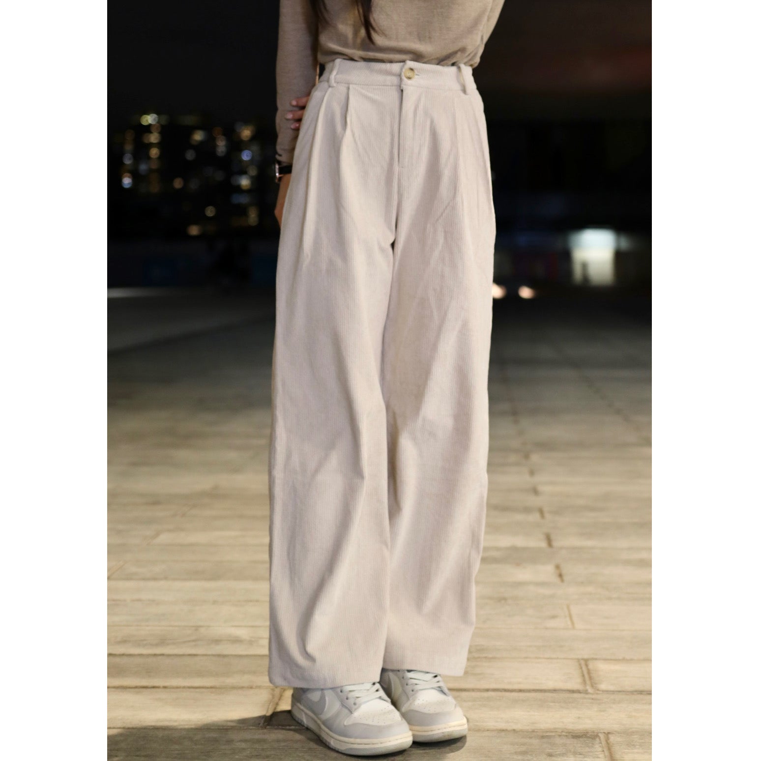 Melisa High Waist Corduroy Pants