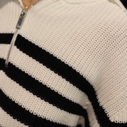 Gemma Half Sleeve Stripped Cardigan
