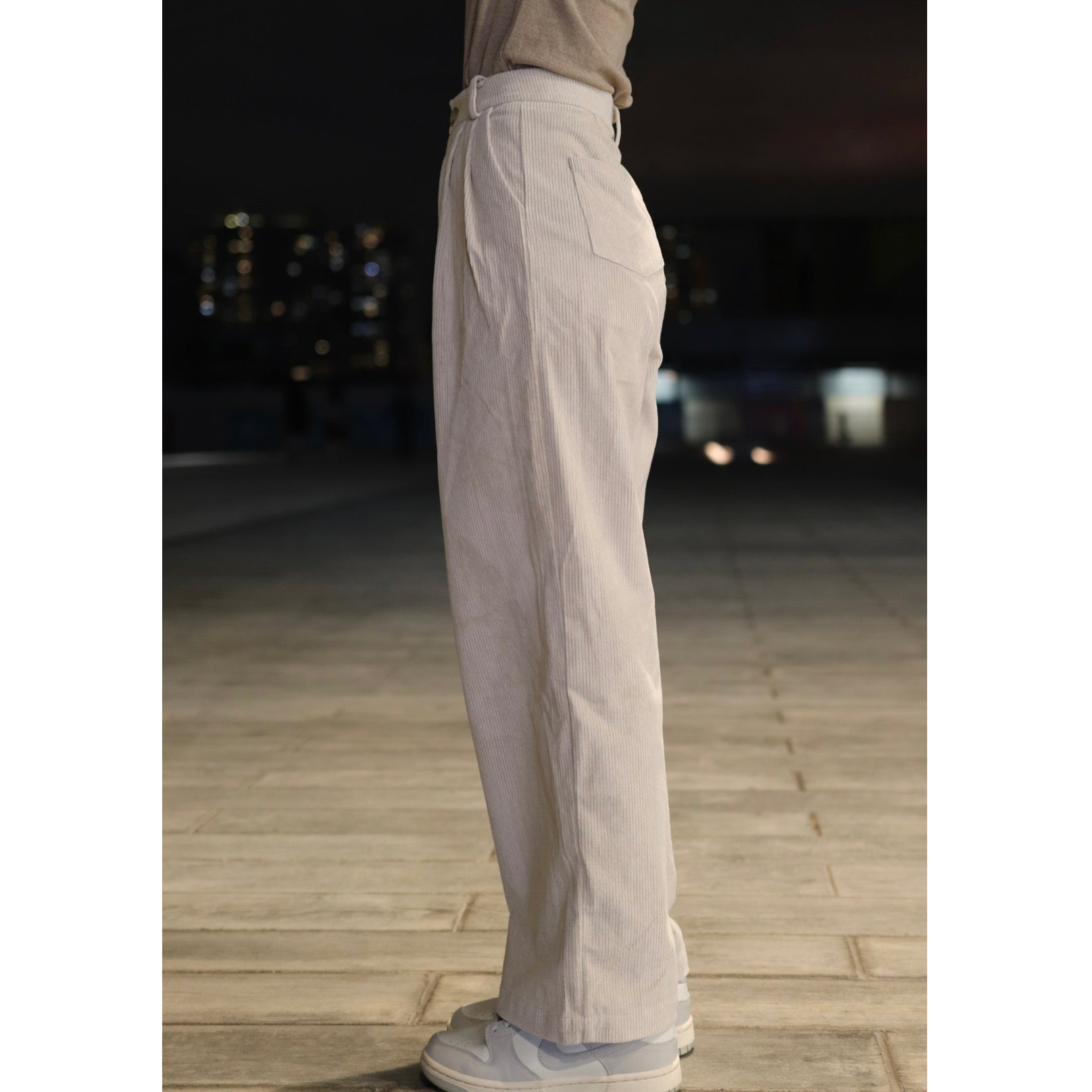 Melisa High Waist Corduroy Pants
