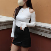 Bennett Shoulder Cut Long Sleeve Top