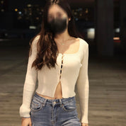 Tamiles Squared Neck Cardigan