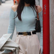 Bennett Shoulder Cut Long Sleeve Top