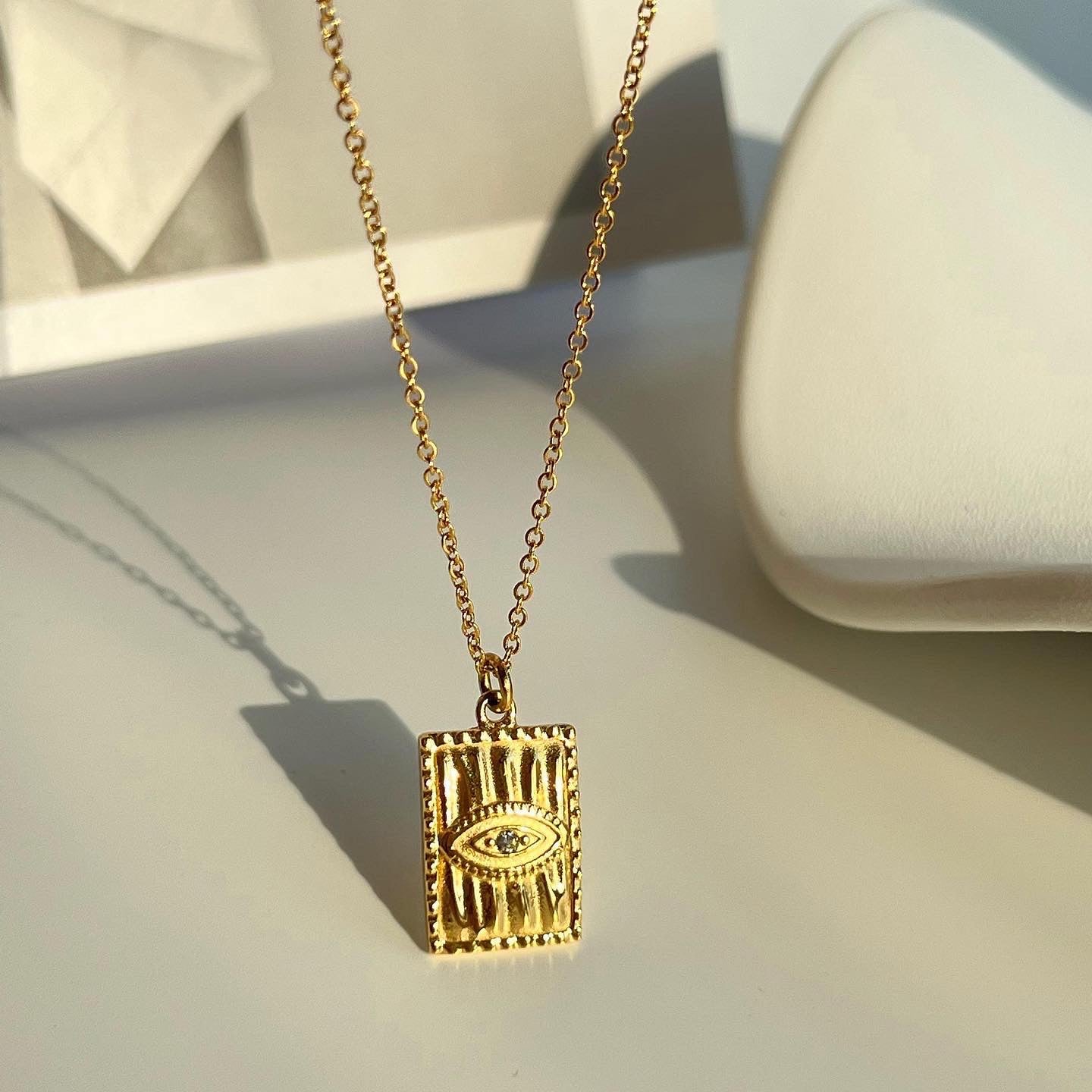 Squared Pendant Necklace