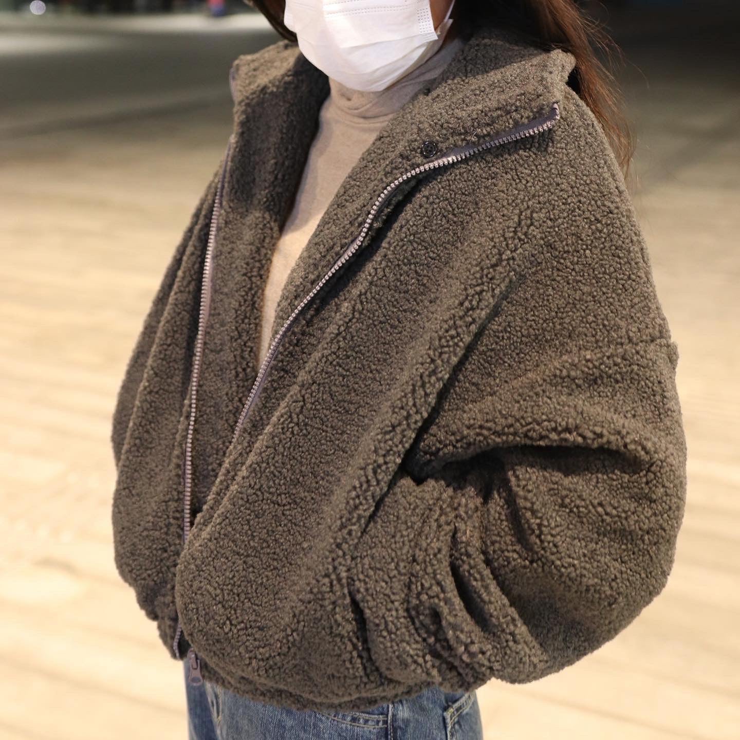 Khole Crop Teddy Jacket