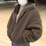 Khole Crop Teddy Jacket