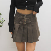 Fianna Solid Pleated Skirt