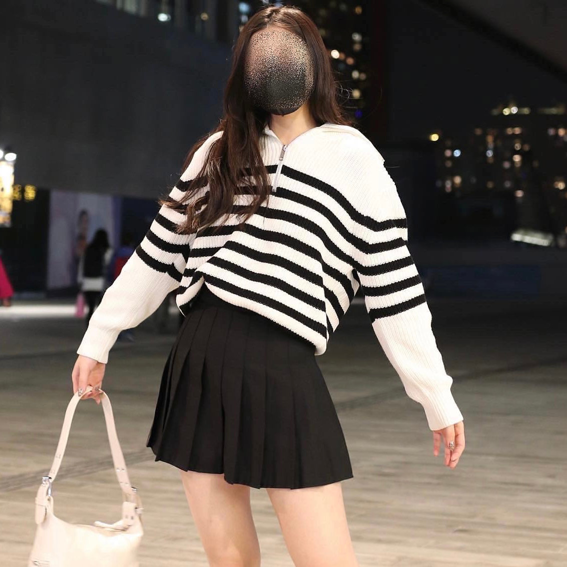 Gemma Half Sleeve Stripped Cardigan