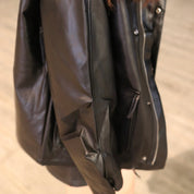 Oversized Pocket Leather Jacket
