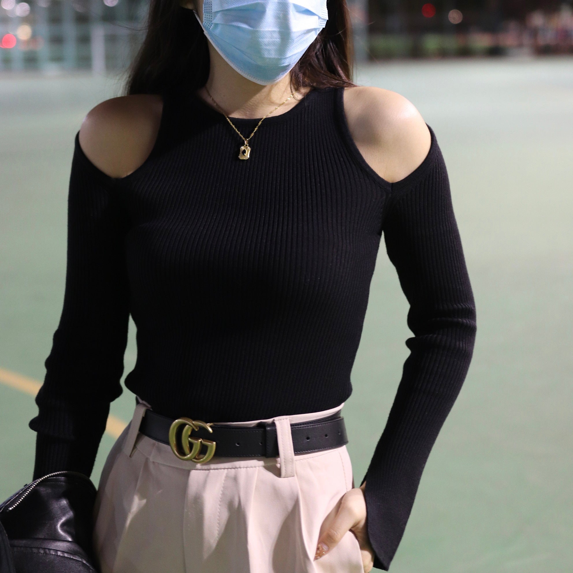 Bennett Shoulder Cut Long Sleeve Top